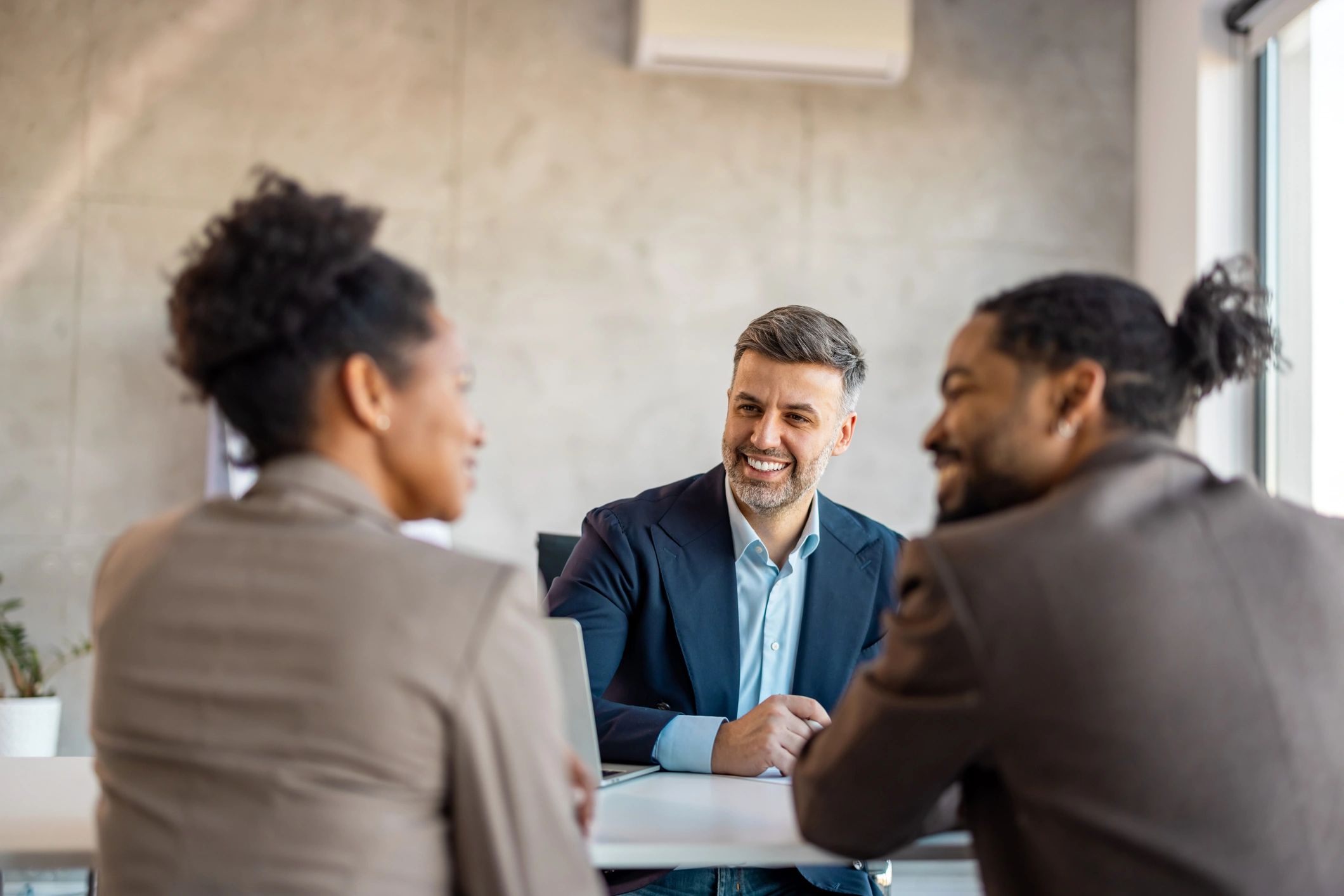 Couple receiving professional consultation